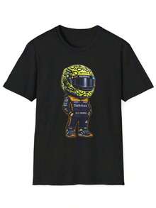 Cartoon Driver-Shirt (2) - Black - View 6