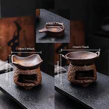 Vintage Ceramic Incense Burner, Home Tea Roasting Stove, Essential Oil Diffuser, Small Indoor Furnace, Powder & Tea Aroma Diffuser (Candle Not Included) - Shape - View 3