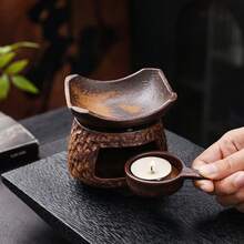 Vintage Ceramic Incense Burner, Home Tea Roasting Stove, Essential Oil Diffuser, Small Indoor Furnace, Powder & Tea Aroma Diffuser (Candle Not Included) - Shape - View 11