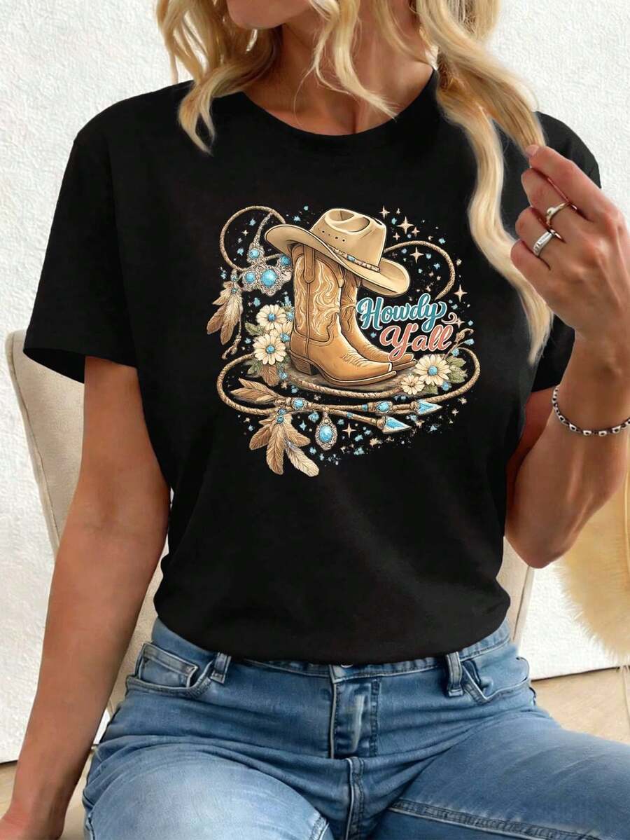 Women T-Shirts - Black - View 1