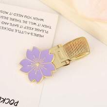 AHCRAFT 1pc Macaron Color Sakura Metal Pen Clip, Universal Metal Pen Holder With Spring, Portable For Planner, Notebook, Student, Office Supplies - Single Cherry Blossom - View 15
