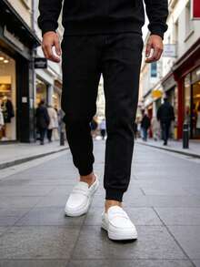 Men's Fashion Casual Sporty Sneakers, Loafers, Mules, Suitable For All Seasons - White - View 3