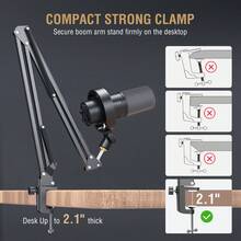 FIFINE K688CT (Versión Global) Kit de micrófono USB con soporte, micrófono vocal de estudio XLR con botón de silencio, perilla de volumen, conector para auriculares para PC, transmisión en vivo, grabación - Ver 7
