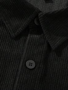 Men's Vintage Money Print Long Sleeve Shirt - Black - View 5