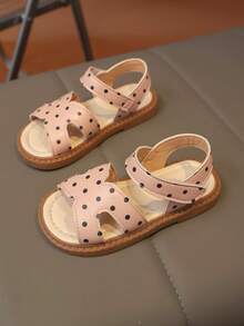 1 Pair New Fashion Sweet & Cute Girls Flat Sandals, Non-Slip Durable Comfortable Lightweight, Suitable For Party, Gathering, Casual Outing - Pink - View 7