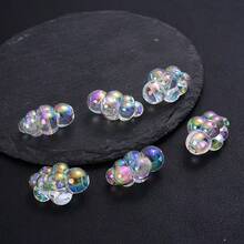 10pcs Transparent Acrylic Cloud Beads, UV Colorful Beautiful Cloud Bubble Beads, Suitable For DIY Crafts Like Bracelets, Necklaces, Bag Charms And Other Creative Handmade Items - Multicolor - View 4
