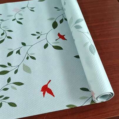 1 Cuộn Thảm lót tủ lạnh hình chim và hoa dễ thương, chống bám bẩn, dùng bảo vệ ngăn kéo và tủ.