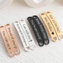 Running Shoes Tags, Shoe Tags, Customized Shoe Tags, Engraved Shoe Buckles, Metal Shoelace Charms, Stainless Steel Tags, Running Gifts - Multicolor - View 3