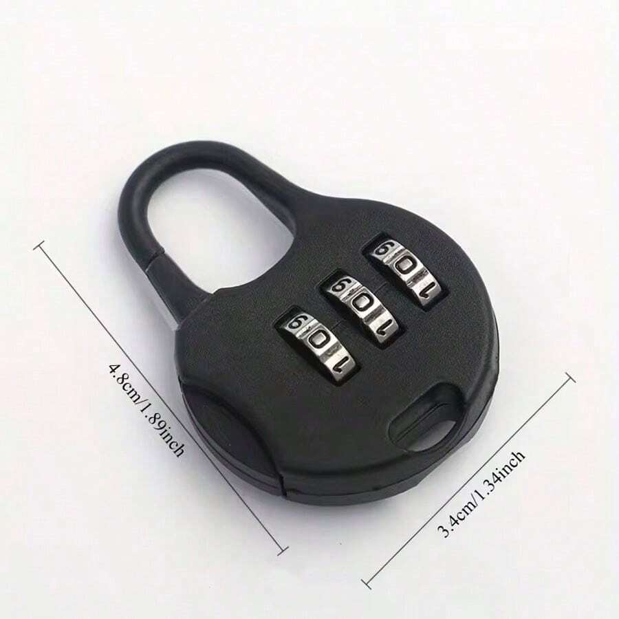 1pc/3pcs Macaron Mini Locks, Random Colors, With Combination Dial And Keyhole, Heavy-Duty Plastic Structure, Compact Portable Design, Numeric Lock Suitable For Luggage, Drawers, Boxes, Backpacks, Laptop Bags, Kids Lock (Easy-To-Use Key Lock)