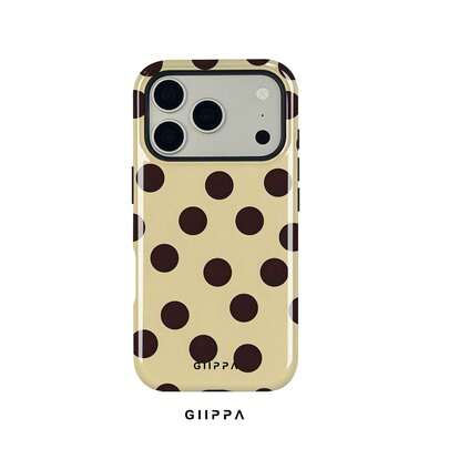 GIIPPA 1. Ốp lưng điện thoại 17 Pro Max thiết kế chấm bi đen và kem, tương thích với iPhone 16 Pro Max, 15 Pro Max, 14 Pro Max, kiểu dáng Hàn Quốc thời trang và độc đáo, cũng phù hợp với các dòng 11/12/13/14/15/75 Pro Max Plus, thiết kế thanh lịch phù hợp cho cả nam và nữ, món quà lý tưởng cho bạn gái vào dịp Giáng sinh, Lễ tình nhân, Lễ Phục sinh, mùa cưới và sinh nhật.