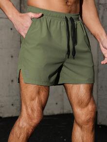 Men's Collapsible Quick-Dry Multi-Pocket Outdoor Sports Shorts - Olive Green - View 6