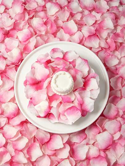 500/100pcs Artificial Rose Petals, Suitable For Decorating Wedding Aisle, Wedding Arch, Anniversary And Engagement, Reusable Elegant Wedding Paper Flowers, Durable Petals