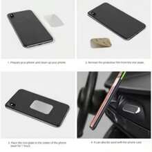 Adjustable Dashboard Adhesive Universal Mini Magnetic Car Phone Holder, Stable Non-Shaking Dashboard Mount, One-Hand Operation, Quick Installation, Fits Multiple Vehicle Models Mother's Day Gift - Rose Gold - View 7