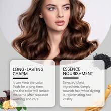 JAYSUING 200ml Champú Colorante Negro Natural - Champú Tinte Cabello 3 en 1 con Ingredientes Botánicos - Color Vibrante de Larga Duración y Cuidado Nutritivo para Cabello Sensible - Ideal para DIY y Uso en Casa,regalos para hombres y mujeres adecuados para Día de la madre, Día del padre, cumpleaños, bodas y fiestas,tintes para el cabello,ofertas,maquillaje,Envío Gratis - Negro - Ver 6