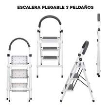 Steel Folding And Portable Tubular Step Ladder With 3 Steps - 白色的 - 查看 1