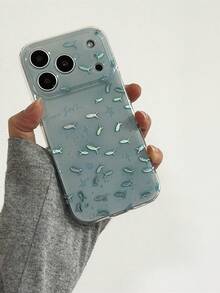 Estuche protector a prueba de golpes para iPhone 17 Pro Max, 14, 15 Pro, Nuevo 17, 16 Pro Max, con diseño de pequeños peces dinámicos de color azul menta primaveral - Azul - Ver 5