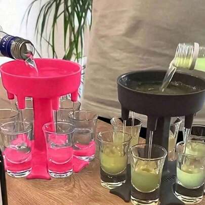 1pc Wine Decanter With Stand, Creative Wine Decanter Funnel, Suitable For Wine And Beer, Beverage Holder, Party Decoration, Holiday Decoration (Cups Not Included), Halloween And Christmas Party Supplies