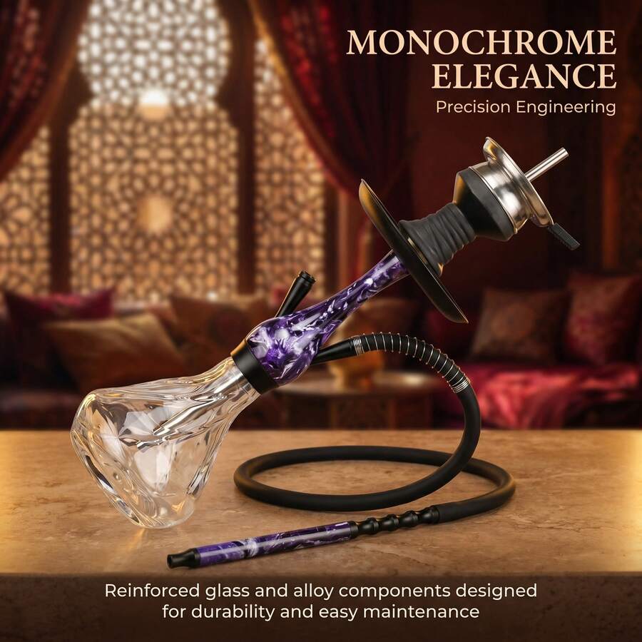 Bộ Shisha đầy đủ phụ kiện 20.07" (Shisha cá nhân du lịch) 1 ống hút kèm chén sứ, kẹp, đầu hút, giấy bạc và các phụ kiện khác. Bộ Shisha cao cấp hoàn chỉnh. - Một cỡ - Xem 1