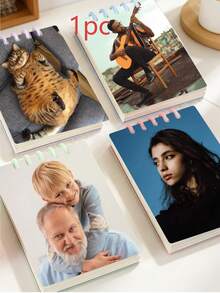 1/5 piezas Cuaderno de retrato personalizado, Cuaderno de foto de mascota, Cuaderno de foto personalizado, Recuerdo, Regalo para amigos, hijo, hija, estudiantes para volver a la escuela, graduación, práctico y portátil cuaderno de bocetos personalizable - Multicolor - Ver 10