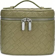 ¡RecomendadoBolsa de maquillaje de viaje con compartimentos y asa, bolsa de aseo portátil para mujer, Rosa (7.6 x 5.5 x 6 pulgadas), M(7.6*5.5*6 in), Moderno¡Top de Temporada - Tejido medio - negro - Ver 9