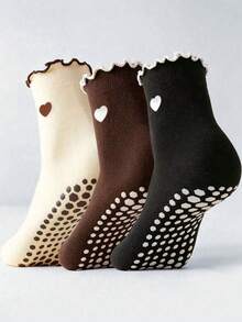 3 Paar rutschfeste Pilates-Yoga-Socken für Damen – weiche Schnürung mit Knöchelschutz, Fußgewölbestütze & Polsterung, geeignet für Pilates-Übungen, Pilates-Zubehör, Damen-Pilates-Socken - Verschiedenfarbig - Übersicht 4