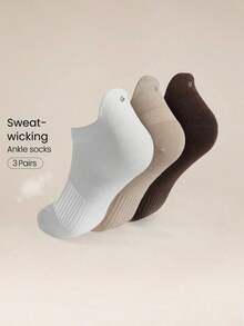 3 Pairs Arch Support Everyday Socks Gym - Black - View 12