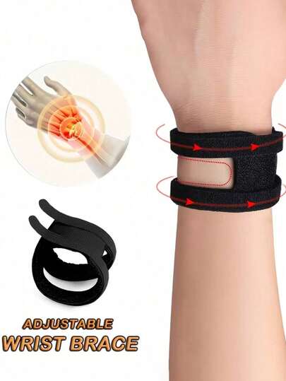 Muñequera ajustable y cómoda, soporte de compresión para la muñeca con férula para mujeres, adecuado para yoga, fitness y hombres; proporciona un soporte y fijación adicional para la muñeca para bádminton y otros deportes, envoltorio para la muñeca de fitness ligero y duradero