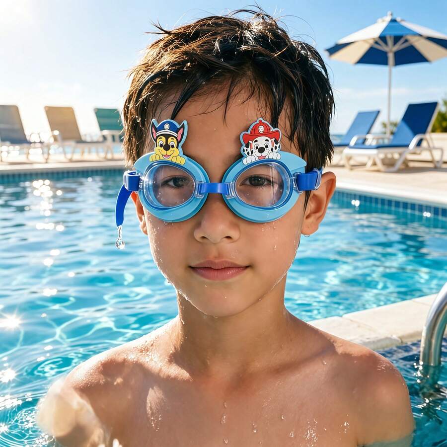 Paw Patrol Kids Swimming Goggles, Waterproof & Anti-Fog, For Boys & Girls - Blue - View 1