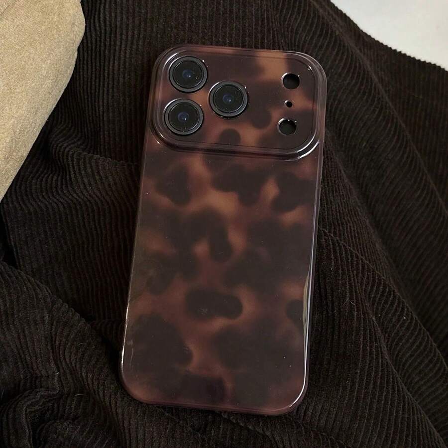 Autumn/Winter Creative Amber Leopard Print Phone Case, Suitable For Apple 17 ProMax/16 ProMax/15 ProMax/14 Pro/13 Pro, Unisex Artistic Design - Multicolor - View 1