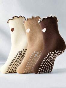 3 Paar rutschfeste Pilates-Yoga-Socken für Damen – weiche Schnürung mit Knöchelschutz, Fußgewölbestütze & Polsterung, geeignet für Pilates-Übungen, Pilates-Zubehör, Damen-Pilates-Socken - Verschiedenfarbig - Übersicht 2