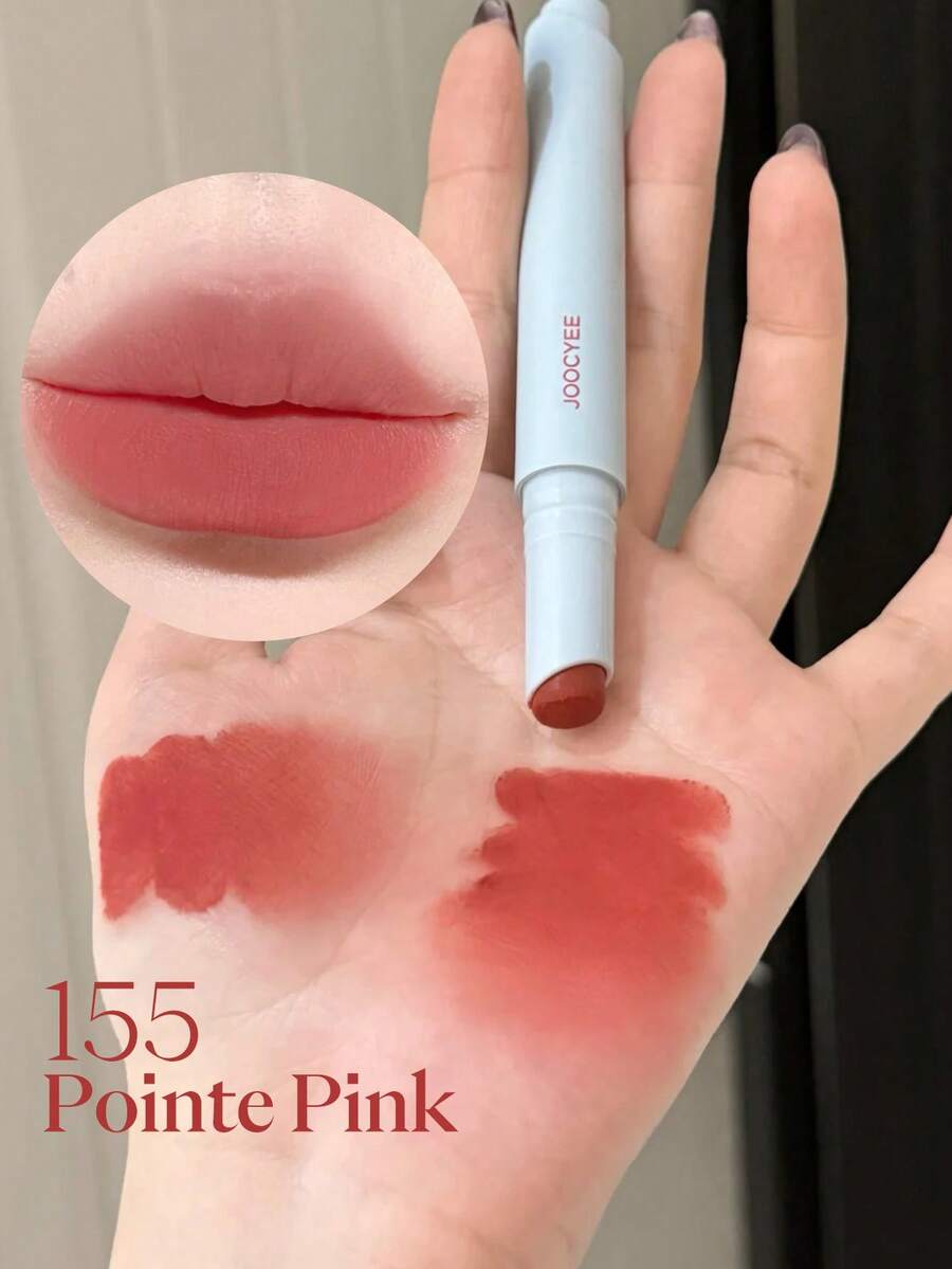 JOOCYEE Velvet Rouge Tinted Lip Balm, Matte Finish, Fashionable Ballet Nude Lip Cream - #155 Pointe Pink - View 1