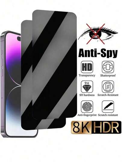 BOLLYMORE 2pcs 6.9-Inch Screen Protector Compatible With IPhone 17/17Pro/17Pro Max/17e, 16 Pro Max, 16 Pro, 16e, 16, 16 Plus, 15 Pro Max, 15, 15 Pro, 15 Plus, 14 Pro Max, 14, 14 Plus, 14 Pro, 13 Pro Max, 13, 13 Pro, 12 Pro Max, 12, 12 Pro, 11, 11 Pro Max, 11 Pro, Privacy Protection, Ultra-Clear Tempered Glass, 9H Hardness, Magnetic Installation, Anti-Glare Eye Protection, Compatible With Phone Cases