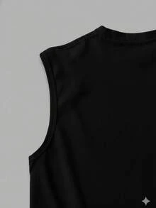 Men Tank Tops - Black - View 5