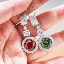 1 chiếc mặt dây chuyền đá Moissanite 5 carat bằng bạc S925, trang sức cao cấp dành cho đám cưới, lễ đính hôn, tiệc tùng và hẹn hò, kèm hộp quà tặng. - Một miếng - Xem 3