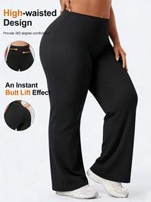 Women'S Fashion Solid Color Straight-Leg Pants, 3-Pack Women's Vertical Straight Leg Pants With Side Pockets Solid Color Soft And Comfortable Wide Legs Commuter Versatile Professional Pants (Available In Multiple Colors) - 彩色 - 查看 4