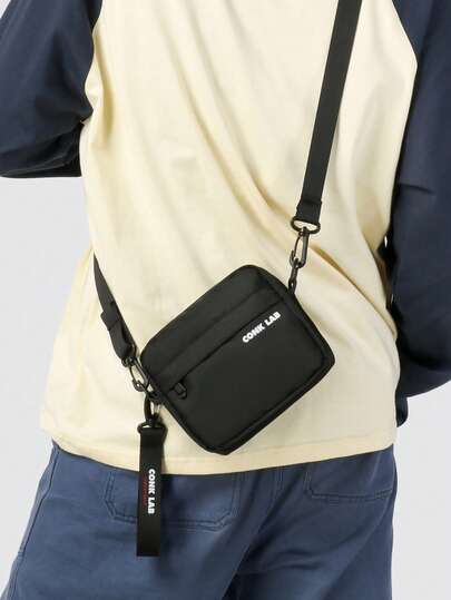 1pc Men's Fashion Outdoor Multi-Function Messenger Bag, Workwear Shoulder Bag, Casual Phone Pouch, Men's Wristlet Bag, Gift For Men