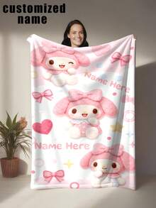 SANRIO Customizable Cartoon Pattern Blanket, 280g Super Soft Custom Heat Transfer Blanket, Ideal Gift For Friends And Girlfriends - Multicolor - View 13