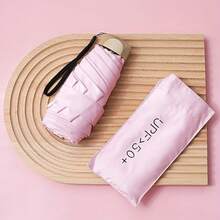 Multi-Color Options: Women's Foldable Pocket Umbrella, UV Protection, Compact Mini Sun Umbrella, Portable Sunshade(Black) - Màu đen, 1 chiếc - Xem 10