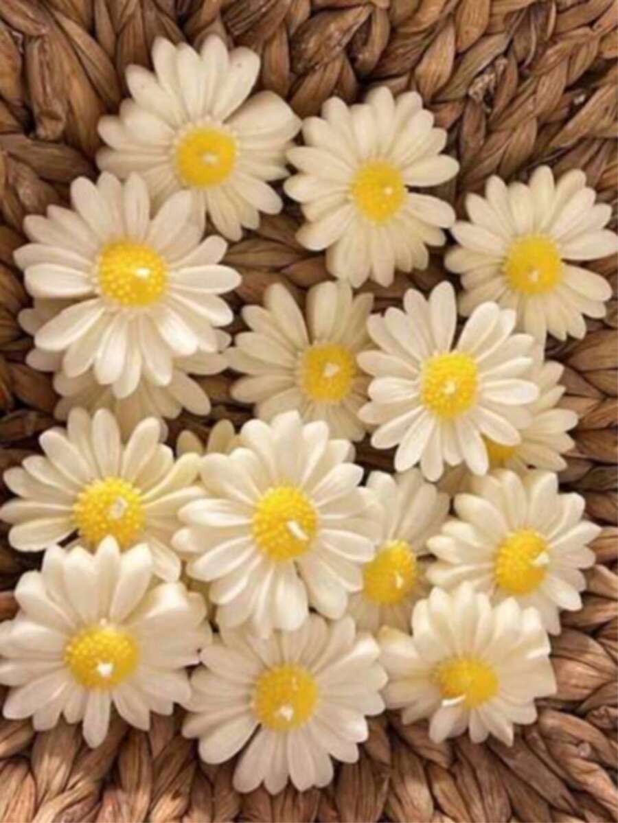 2-8 piezas de velas de manzanilla perfumadas hechas a mano, decoración de estilo nórdico Ins con margaritas frescas para bodas, hogar, regalos, cumpleaños, fiestas, sesiones de fotos, cenas a la luz de las velas, aniversarios