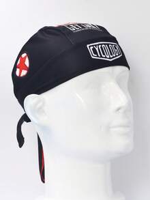 1pc Black Pirate Cycling Headband, Breathable Quick-Dry Sports Headband, Sweat-Absorbing Design, Suitable For Professional Road And Mountain Biking Athletes - Multicolor - View 3