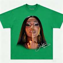 Vintage Little Miss Drama Tour, Am I The Drama T-Shirt, L Crew Neck T-Shirt, Hip Hop Icon Graphic Tee - 綠色 - 查看 1