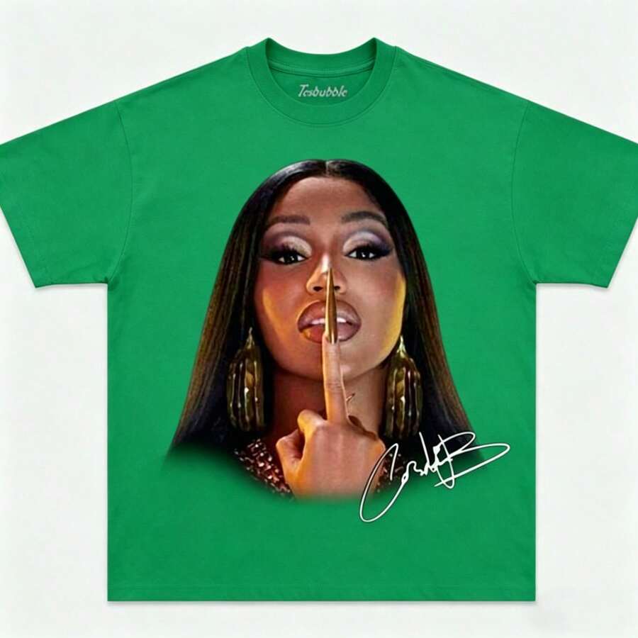 Vintage Little Miss Drama Tour, Am I The Drama T-Shirt, L Crew Neck T-Shirt, Hip Hop Icon Graphic Tee - 綠色 - 查看 1