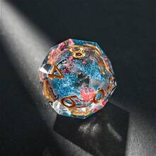7pcs Resin Faceted Iridescent Dice Set With Sharp Edges, Suitable For MTG, Role-Playing Tabletop Games, Parties, Holidays, Gifts, Decor, Numeric Teaching - Multicolor - View 7