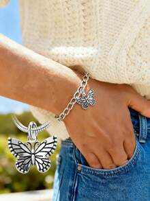 1pc Minimalist Unique 925 Sterling Silver Spring Flower Rabbit Pendant, DIY Necklace Delicate Jewelry Gift For Women & Men - Gather - View 3