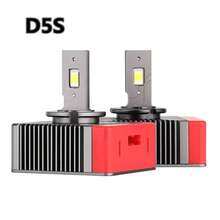 YERBW 2个D1S D2S D3S D4S D5S LED大灯灯泡，55W，兼容原厂镇流器，适用于大多数车辆 - 6000K - 查看 4
