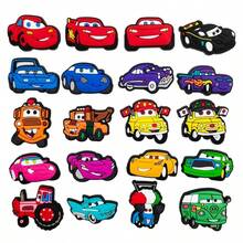 20pcs Car Shaped Shoe Charms Set: Colorful Magnetic Shoe Decorations Suitable For Clogs, Bubble Slippers And Sandals, Great For Birthday, Party Favors And Valentine's Day Gifts - Multicolor - View 3