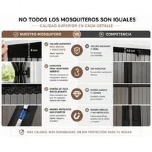 Mosquitero Magnético Para Puerta 100*210 cm Gran Diseño Estilo Cortina Antimosquitos Cómodo Estético Mosca Gran Calidad Fácil Uso Verano Regalo para Dia de Madres Regalo para el Dia del Padre Regalo para Navidad Regalo para Halloween Regalo para Regreso a Clases Regalo para Otoño Regalo de Cumpleaños - Blanco - Ver 9