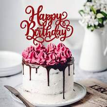 1个闪光生日蛋糕装饰插牌，婴儿派对生日蛋糕装饰，生日派对用品 - 生日 - 查看 5