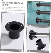 Soportes Para Barra De Cortina De Ducha De Acero Inoxidable 2 Piezas Base De Poste Para Cortineros De Baño Montaje Rápido Y Resistente a La Corrosión - 1 - Ver 8