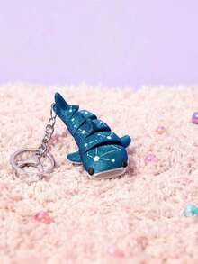 3D Printed Creative Space Shark Keychain Funny Ocean Creature Backpack Pendant Bag Charm Fashion Accessory Gift For Friends Keychain Accessories - Màu xanh lam - Xem 3